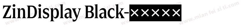 ZinDisplay Black字体转换